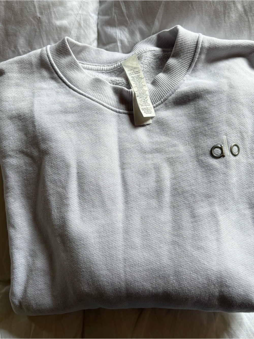 ALO Yoga white crewneck sweatshirt